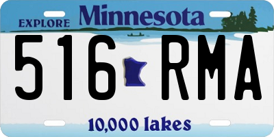 MN license plate 516RMA