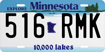 MN license plate 516RMK