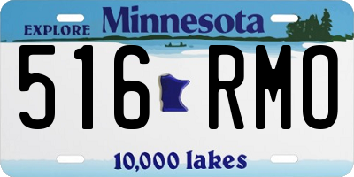 MN license plate 516RMO