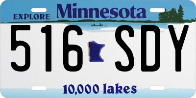 MN license plate 516SDY