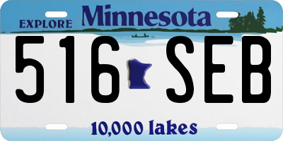 MN license plate 516SEB