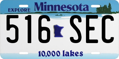 MN license plate 516SEC