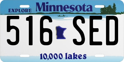 MN license plate 516SED