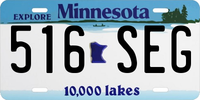 MN license plate 516SEG