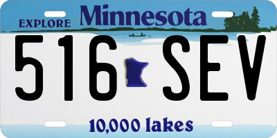 MN license plate 516SEV