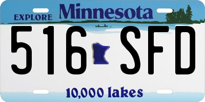 MN license plate 516SFD