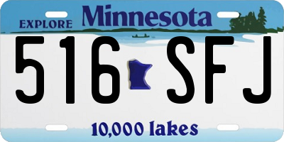 MN license plate 516SFJ