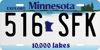 MN license plate 516SFK