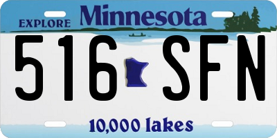 MN license plate 516SFN
