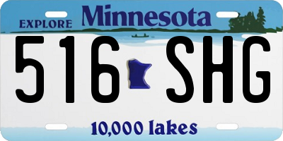 MN license plate 516SHG