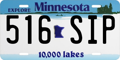 MN license plate 516SIP