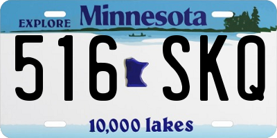 MN license plate 516SKQ