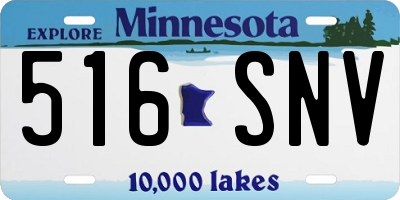 MN license plate 516SNV