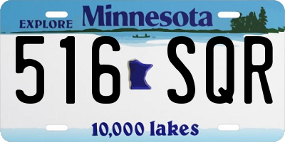 MN license plate 516SQR