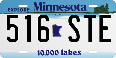 MN license plate 516STE