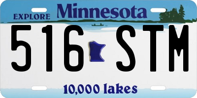 MN license plate 516STM