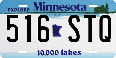 MN license plate 516STQ