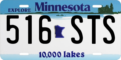 MN license plate 516STS