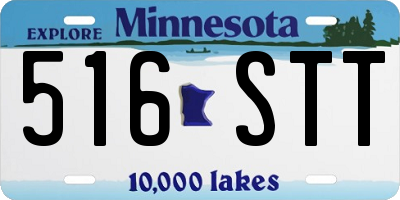 MN license plate 516STT