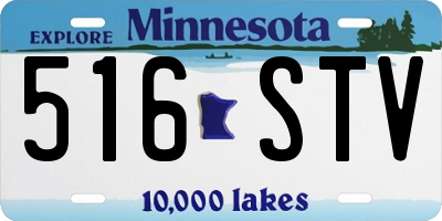 MN license plate 516STV
