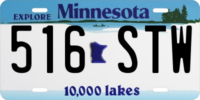 MN license plate 516STW