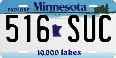 MN license plate 516SUC