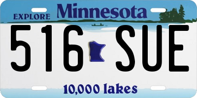 MN license plate 516SUE
