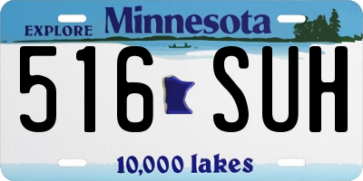 MN license plate 516SUH