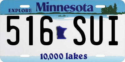 MN license plate 516SUI