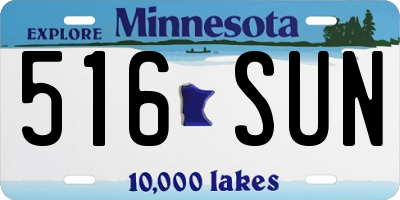 MN license plate 516SUN