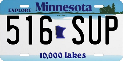 MN license plate 516SUP