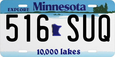 MN license plate 516SUQ