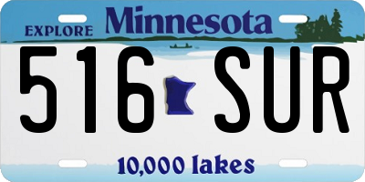 MN license plate 516SUR