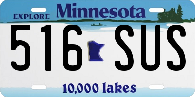 MN license plate 516SUS