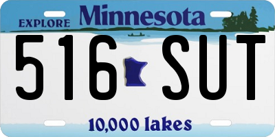 MN license plate 516SUT