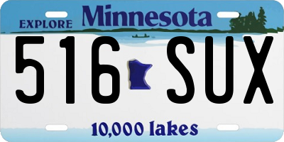 MN license plate 516SUX