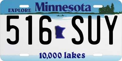 MN license plate 516SUY
