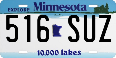 MN license plate 516SUZ