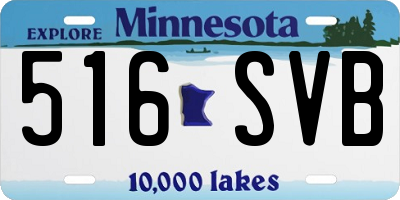 MN license plate 516SVB