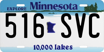 MN license plate 516SVC