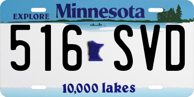 MN license plate 516SVD