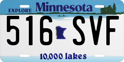 MN license plate 516SVF
