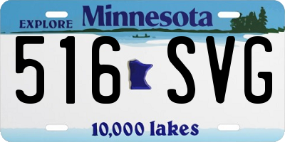 MN license plate 516SVG