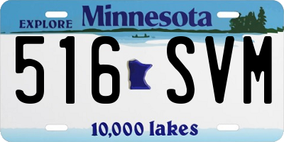 MN license plate 516SVM