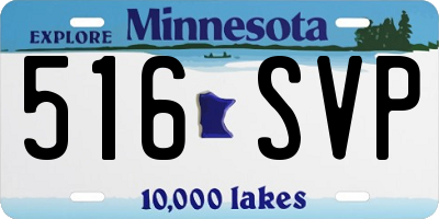 MN license plate 516SVP