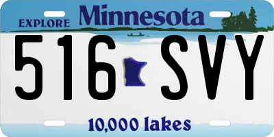 MN license plate 516SVY