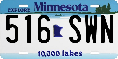 MN license plate 516SWN