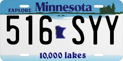 MN license plate 516SYY