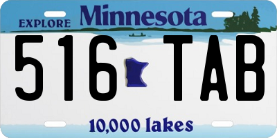 MN license plate 516TAB