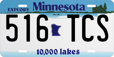 MN license plate 516TCS